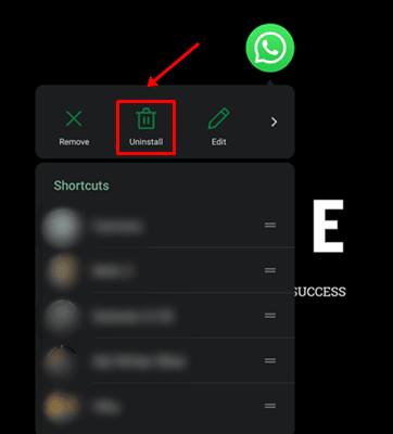 whatsapp uninstall