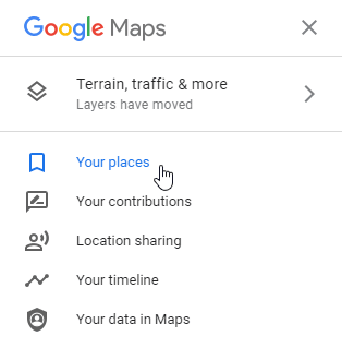 your places google maps