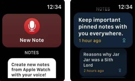 Bear - Markdown Notes; note taking apps for apple watch