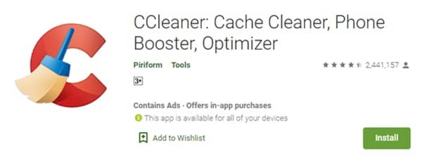 CCleaner Cache Cleaner, Phone Booster, Optimizer