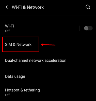 SIM & Network