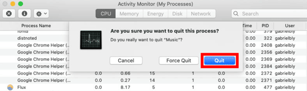 Force Quit an App on Mac 