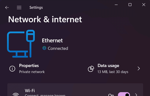 Ethernet Not Working