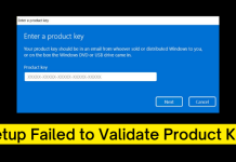 Windows 11 Setup Failed to Validate Product Key