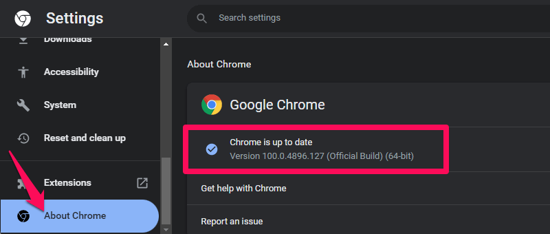 Update Chrome