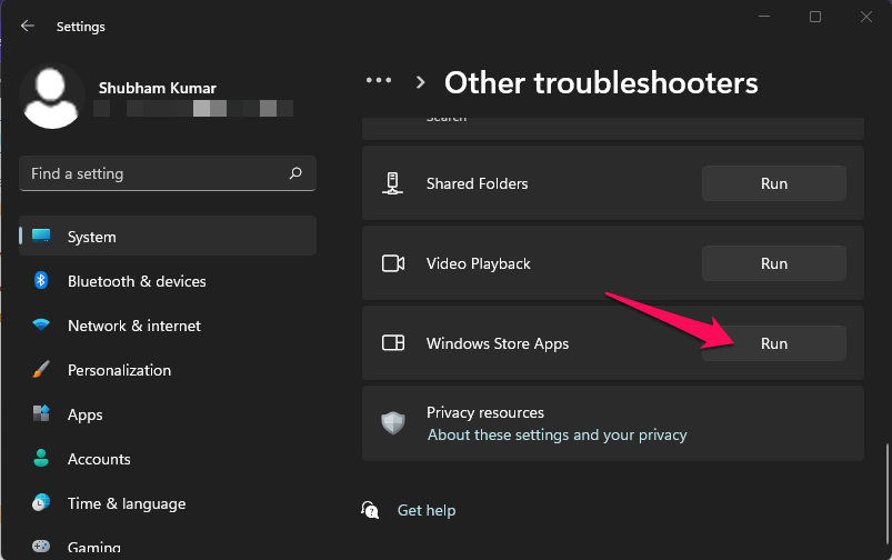 WIndows Store apps troubleshoot