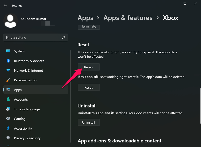 Xbox app not opening