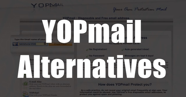 YOPmail Alternatives