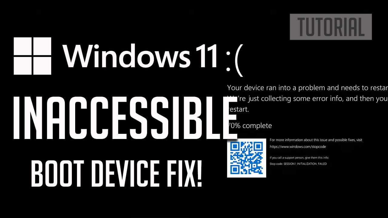 Solucionar error de dispositivo de arranque inaccesible en Windows 11