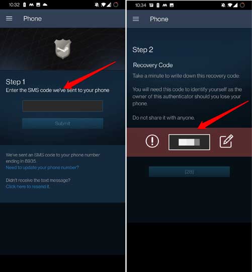 Steam account recovery code two factor authentication