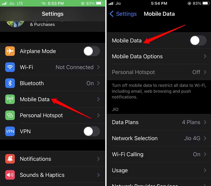 disable mobile data on iPhone to block ads in iPhone games