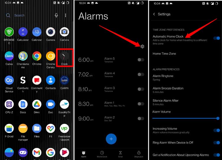 configurar la hora automática en Android
