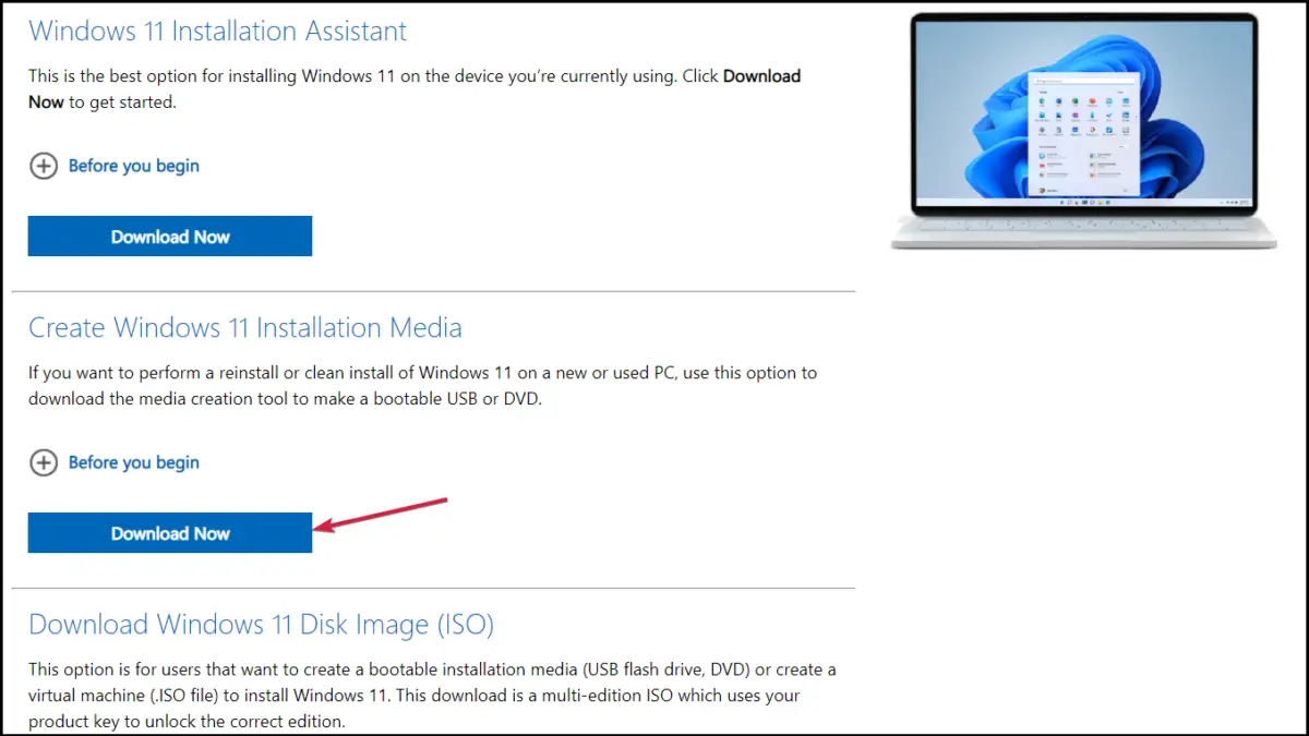 Download the Windows 11 Media Creation Tool