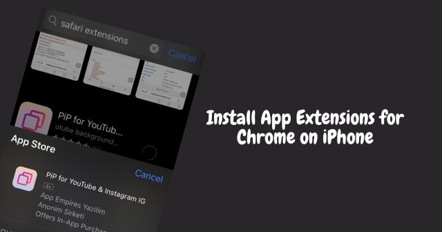 Instalar extensiones de aplicación para Chrome en iPhone
