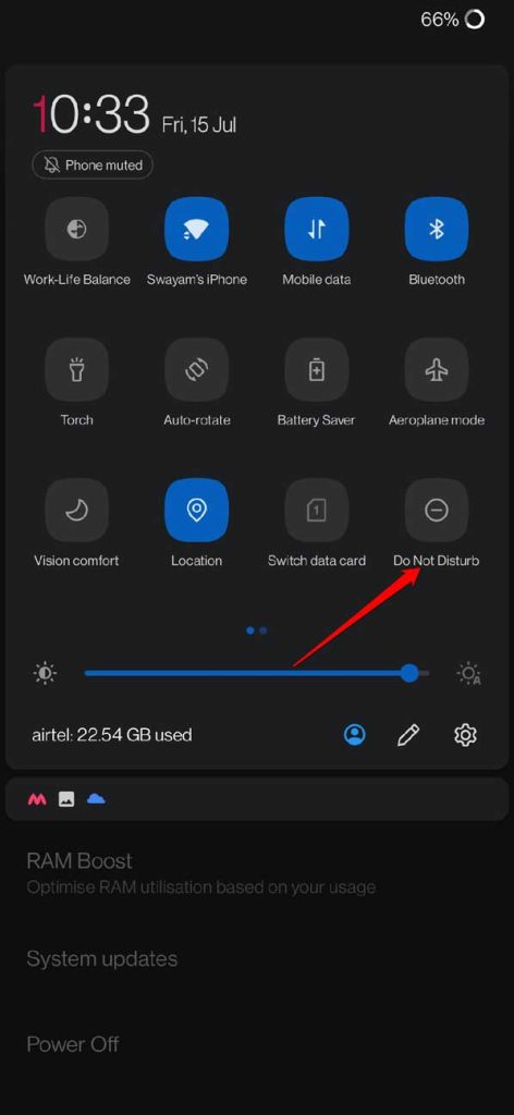 disable do not disturb Android
