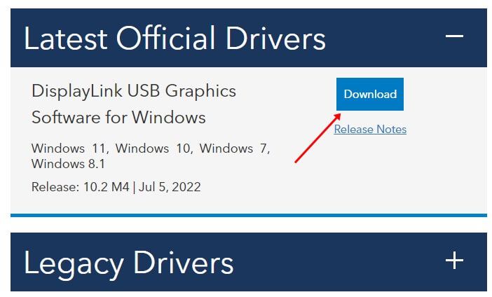 download displaylink drivers
