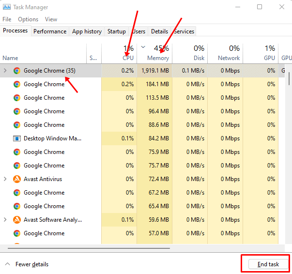 end task in task manager