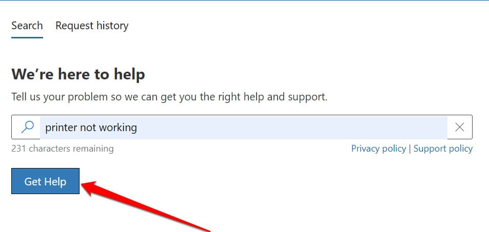 get help in Windows 11 using browser