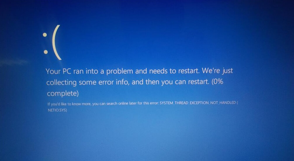 Fix NETIO.SYS Blue Screen Errors