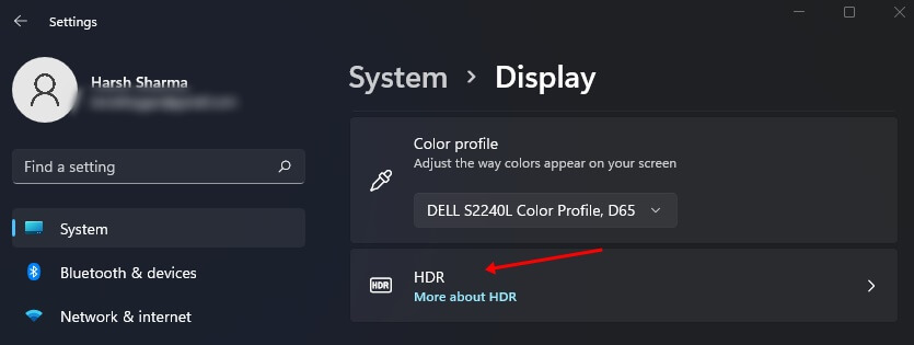 HDR option