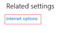 Internet options -1
