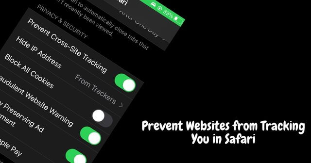 Prevent Websites from Tracking You in Safari