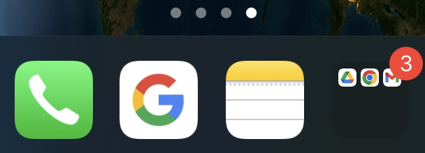 place app folder on home screen dock iPhone
