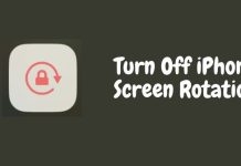 Turn Off iPhone Screen Rotation