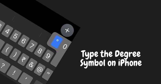 Type the Degree Symbol on iPhone