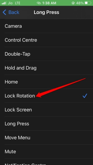 set lock rotation