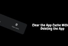 Clear the App Cache Without Deleting the App