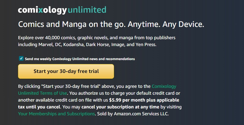 Comixology Unlimited