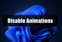 Disable Animations in Windows 11