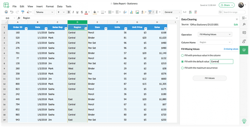 Zoho Sheet