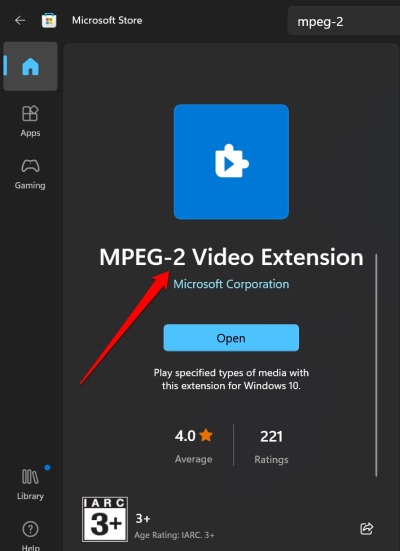 use mpeg 2 video extension fix can't play MPG files on Windows 11
