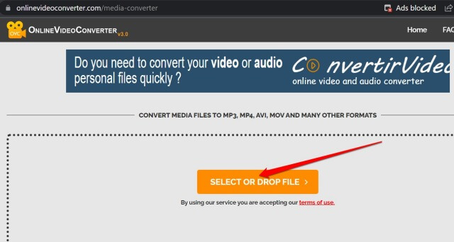 select video file to convert