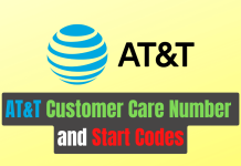 AT&T Customer Care Number and Start Codes