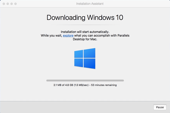 Windows will now begin downloading