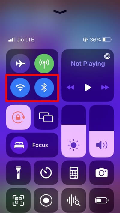 enable WiFi and Bluetooth on iPhone