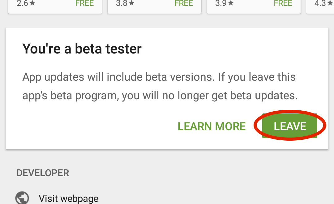 Quit Beta Program