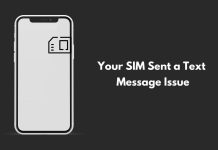 Your SIM Sent a Text Message Issue