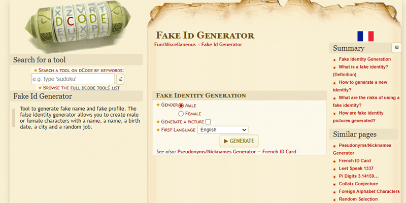 Fake Person Generator