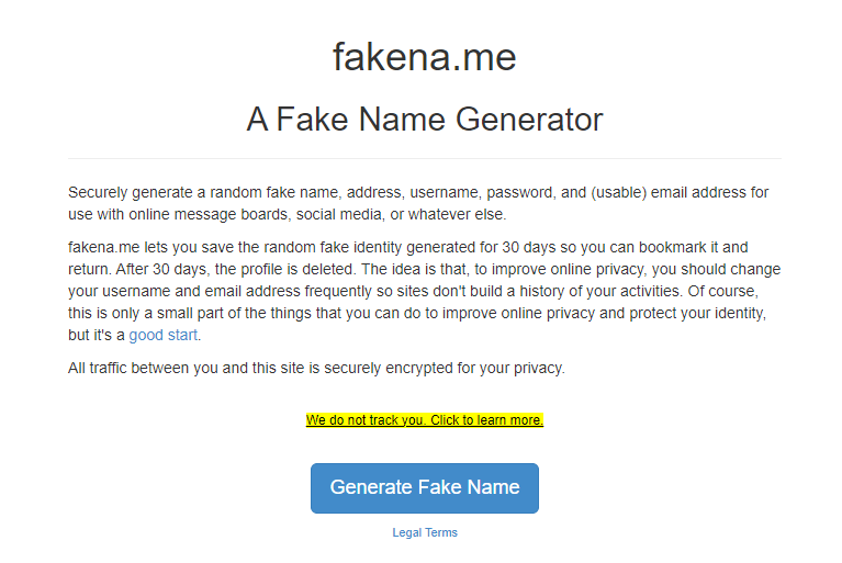 Fake Person Generator
