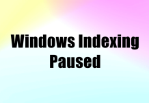 Indexing is Paused on Windows 11