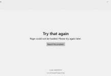Page Could Not Be Loaded Error in Microsoft Store