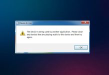 FIX - 'This Device Is Being Used By Another Application' in Windows