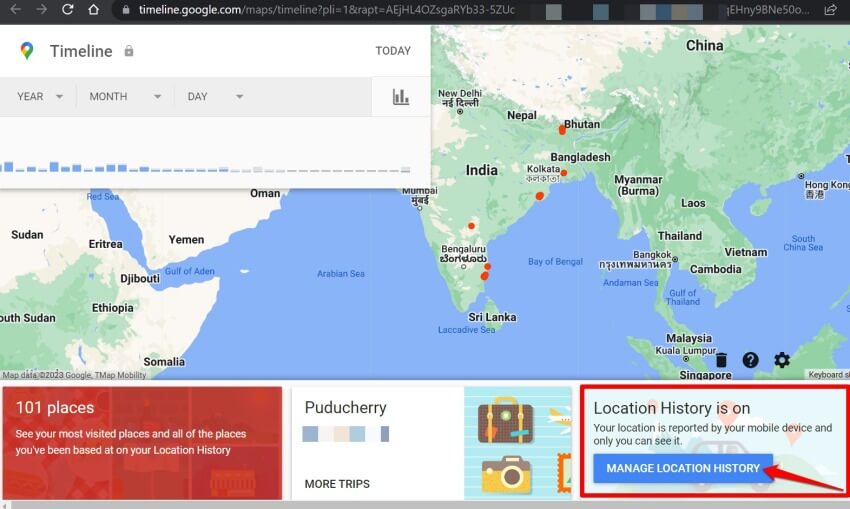 google maps location history