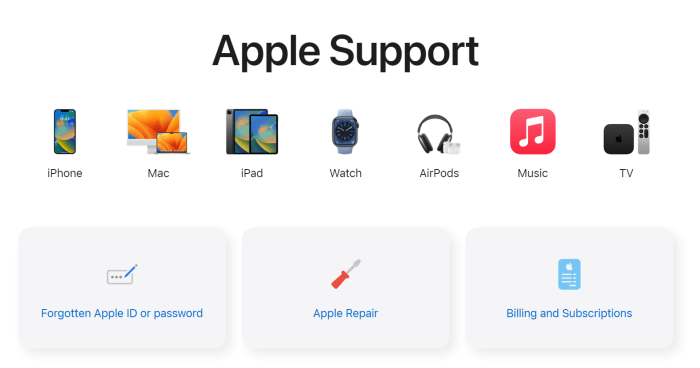 Contact Apple Support