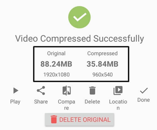 video compressed successfully