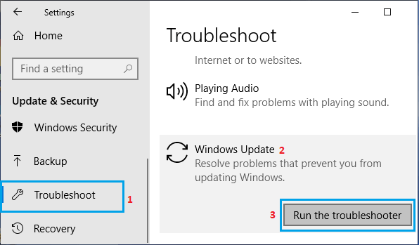 Run the troubleshooter